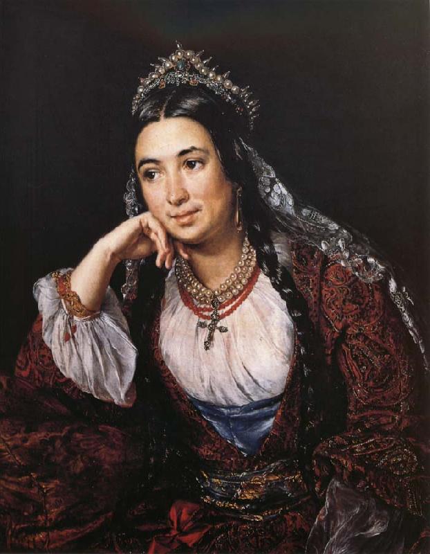 Vasily Tropinin Portrait of the Writer Varvara Lizogub